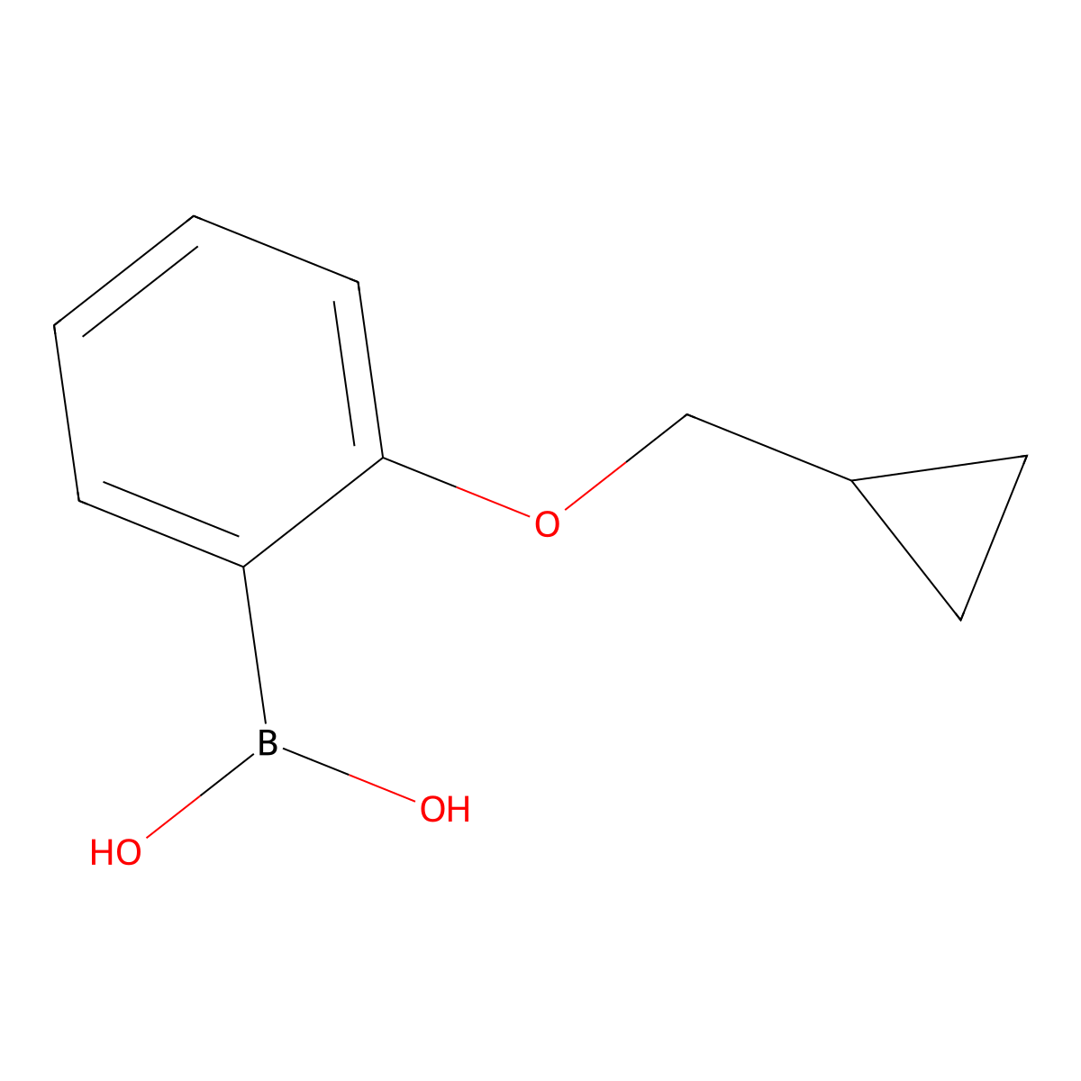 2-(Cyclopropylmethoxy)benzeneboronic acid molecular structure, CAS 1050510-36-5