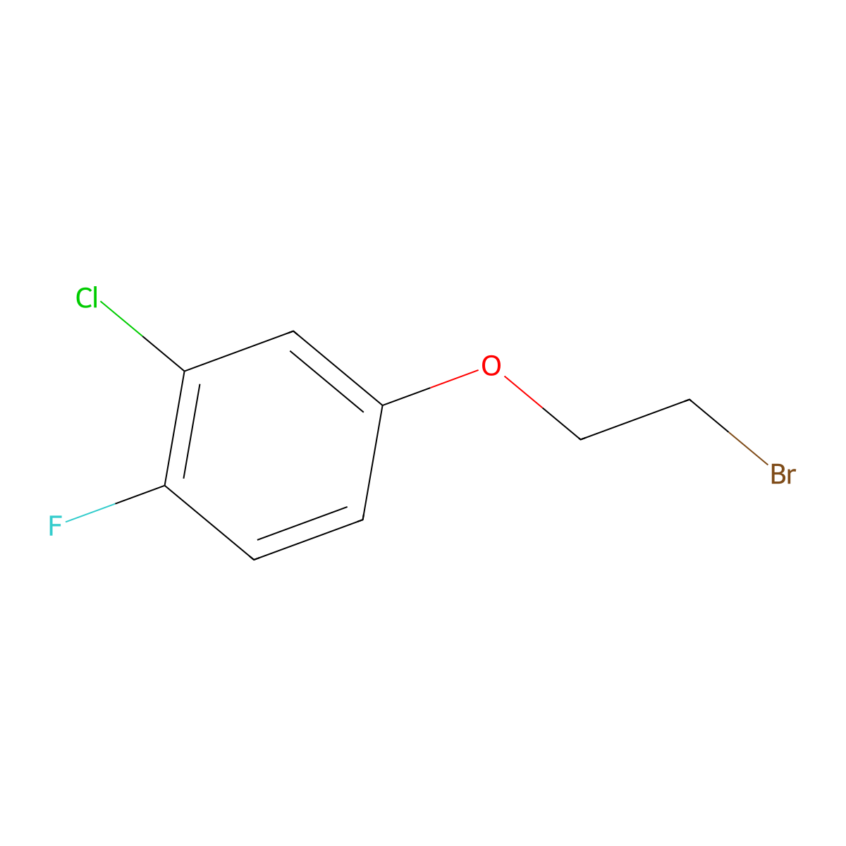 4-(2-Bromoethoxy)-2-chloro-1-fluorobenzene molecular structure, CAS 1050511-24-4
