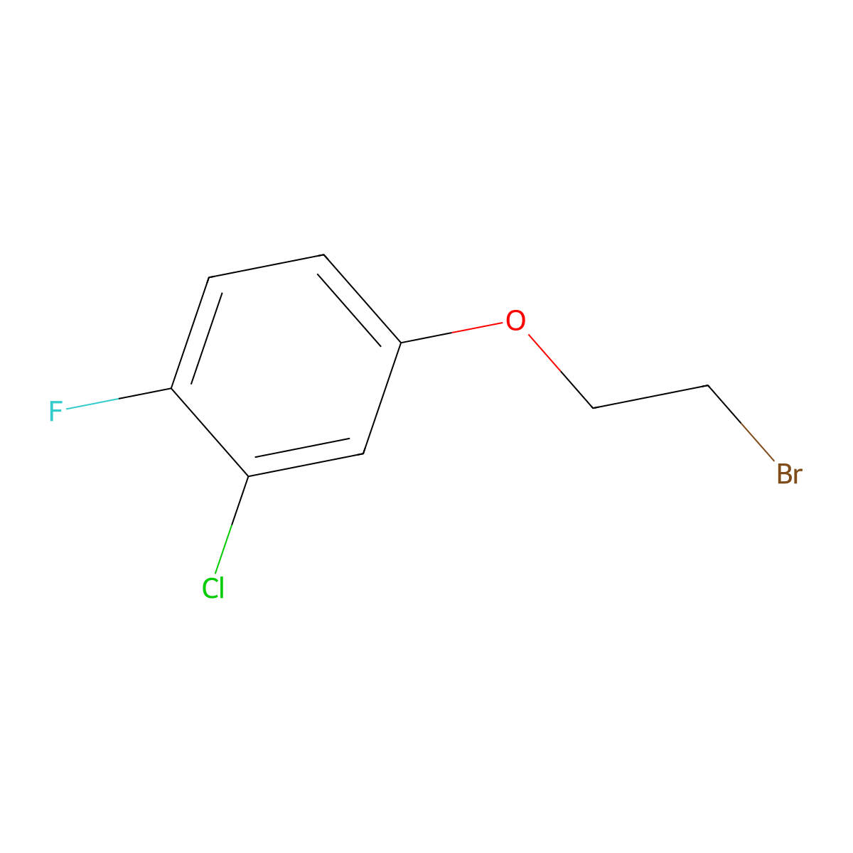 4-(2-Bromoethoxy)-2-chloro-1-fluorobenzene molecular structure, CAS 1050511-24-4
