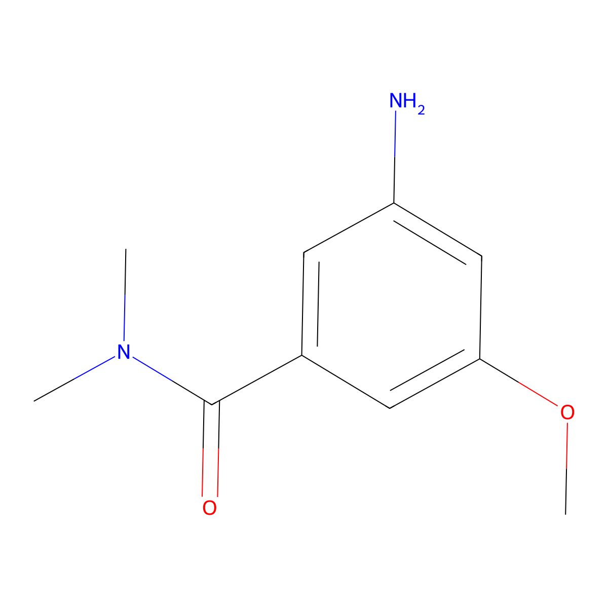 3-amino-5-methoxy-N,N-dimethylbenzamide molecular structure, CAS 1050513-84-2