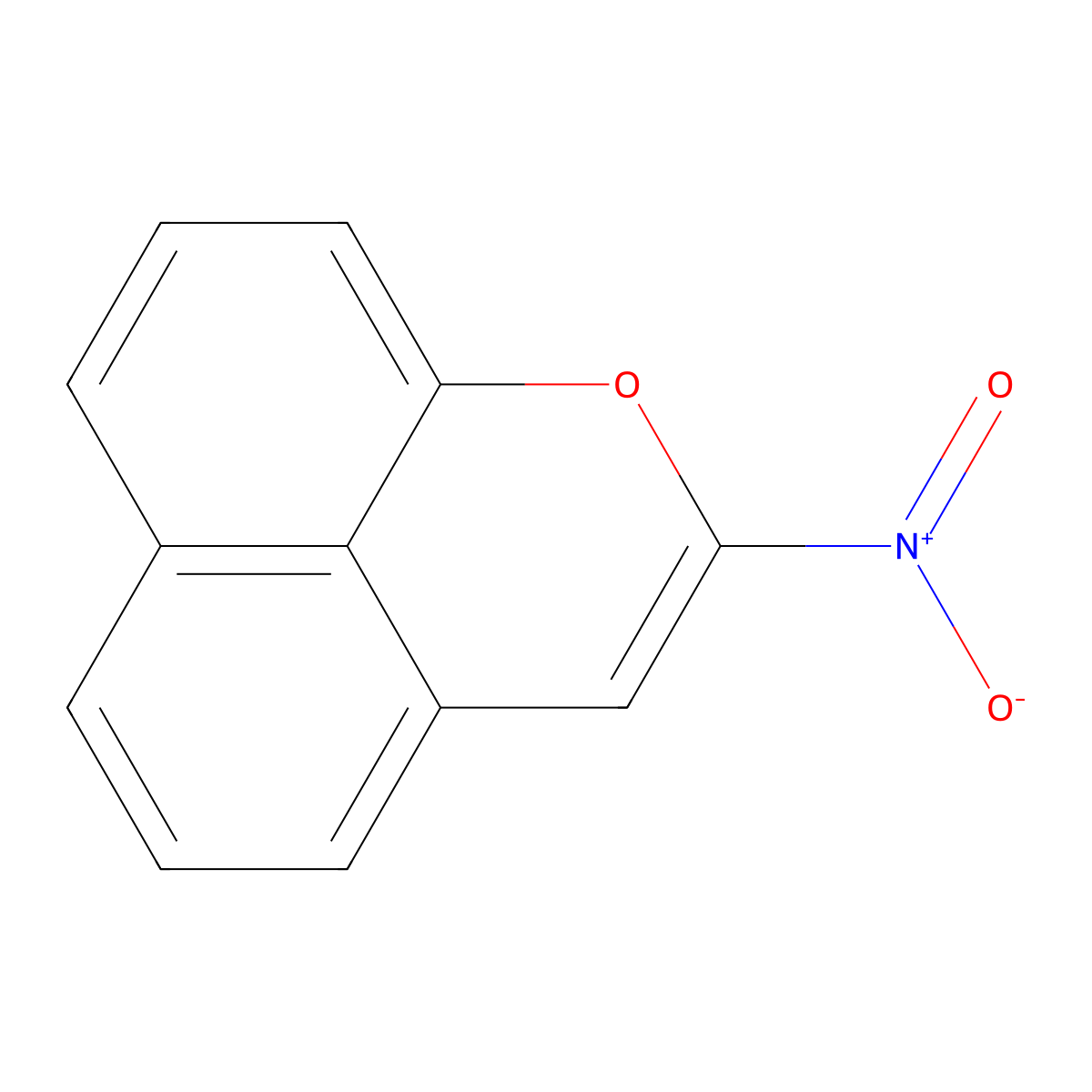 2-Nitronaphtho(1,8-bc)pyran molecular structure, CAS 105052-38-8
