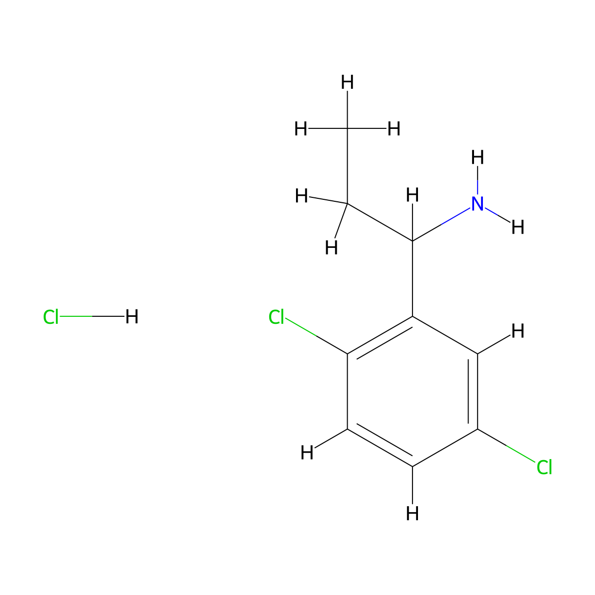 [1-(2,5-Dichlorophenyl)propyl]amine hydrochloride molecular structure, CAS 1050556-36-9