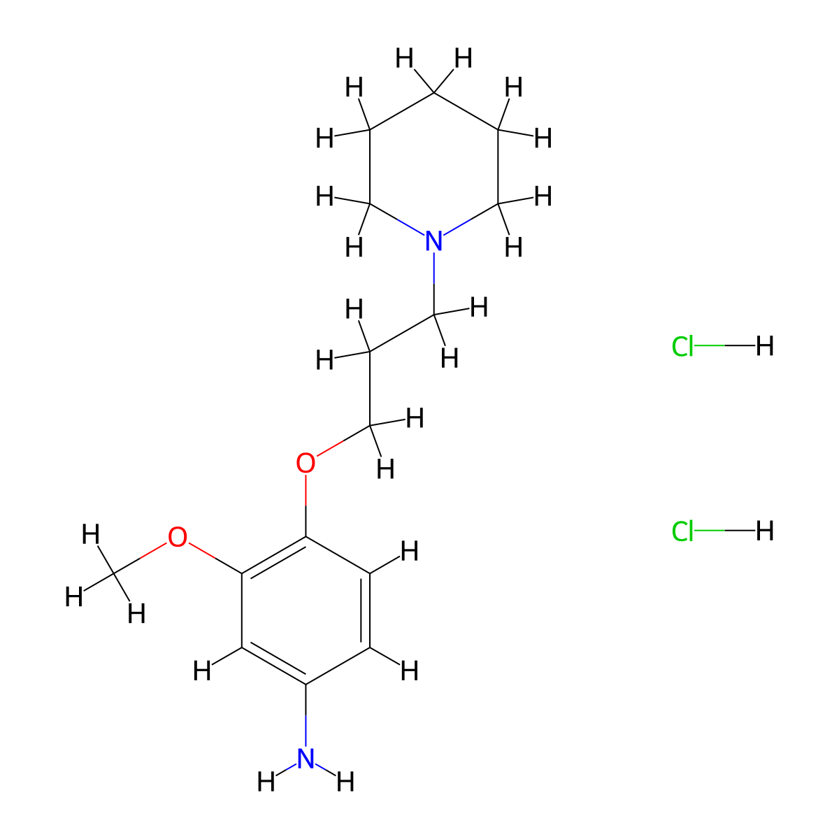 [3-Methoxy-4-(3-piperidin-1-ylpropoxy)phenyl]amine dihydrochloride molecular structure, CAS 1050556-41-6