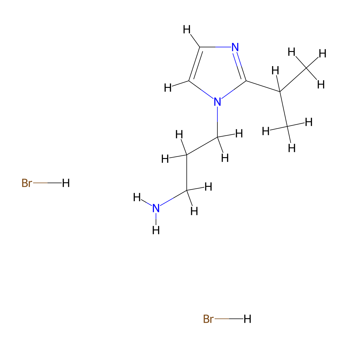 3-(2-Isopropyl-imidazol-1-yl)-propylamine dihydrobromide molecular structure, CAS 1050556-43-8