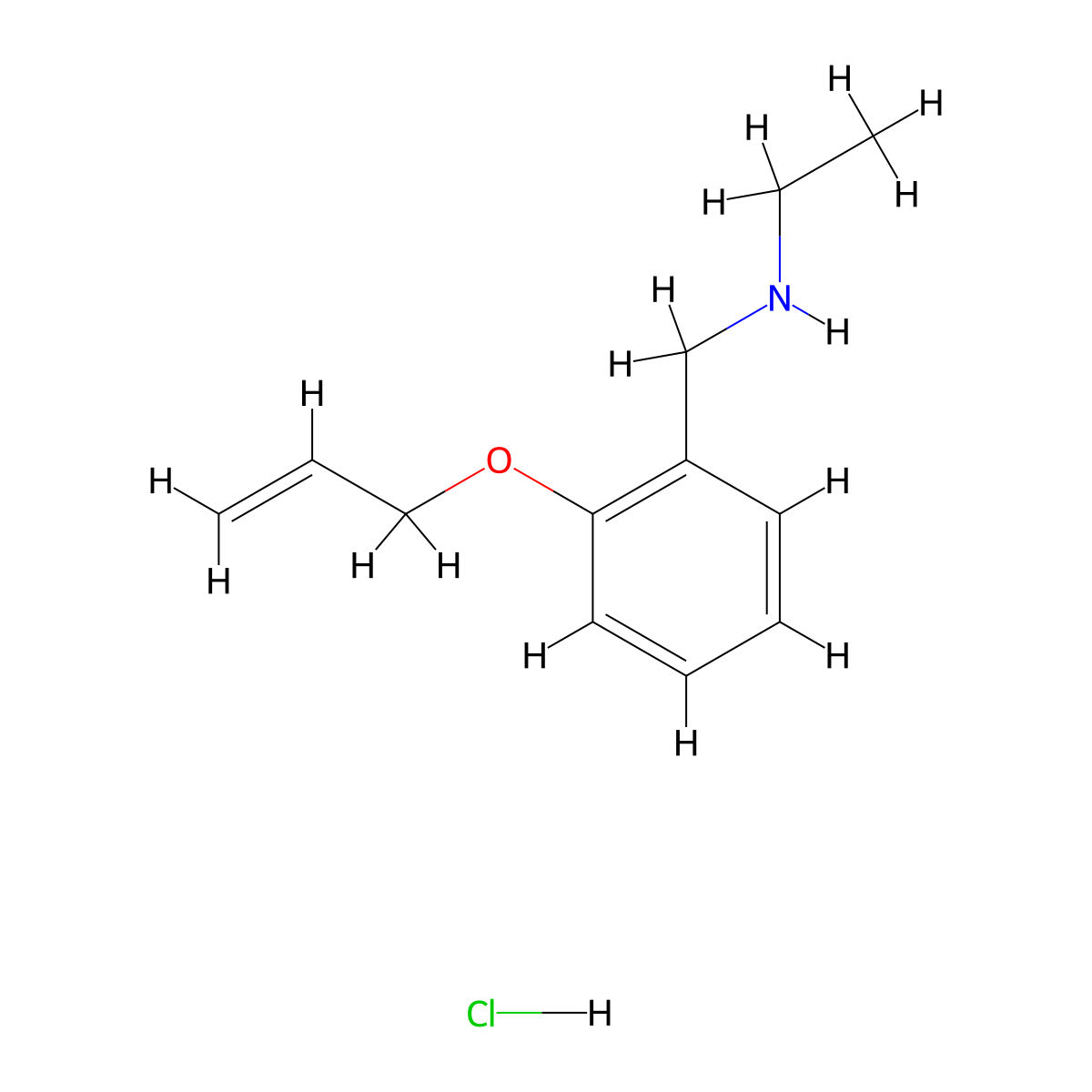 N-[2-(Allyloxy)benzyl]ethanamine hydrochloride molecular structure, CAS 1050591-21-3