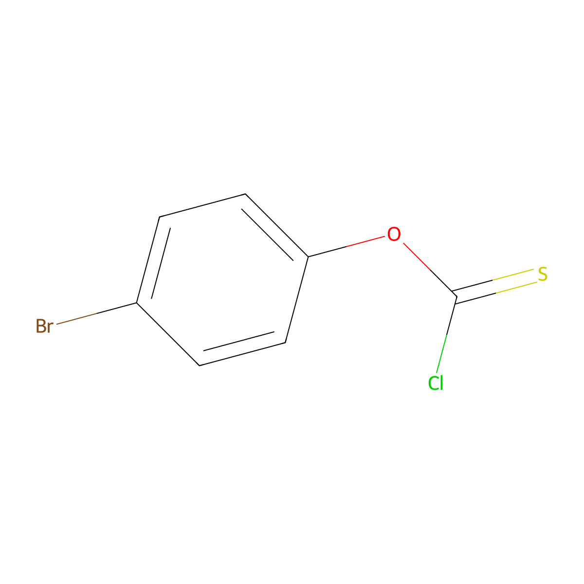 4-Bromophenyl chloromethanethioate molecular structure, CAS 10506-24-8