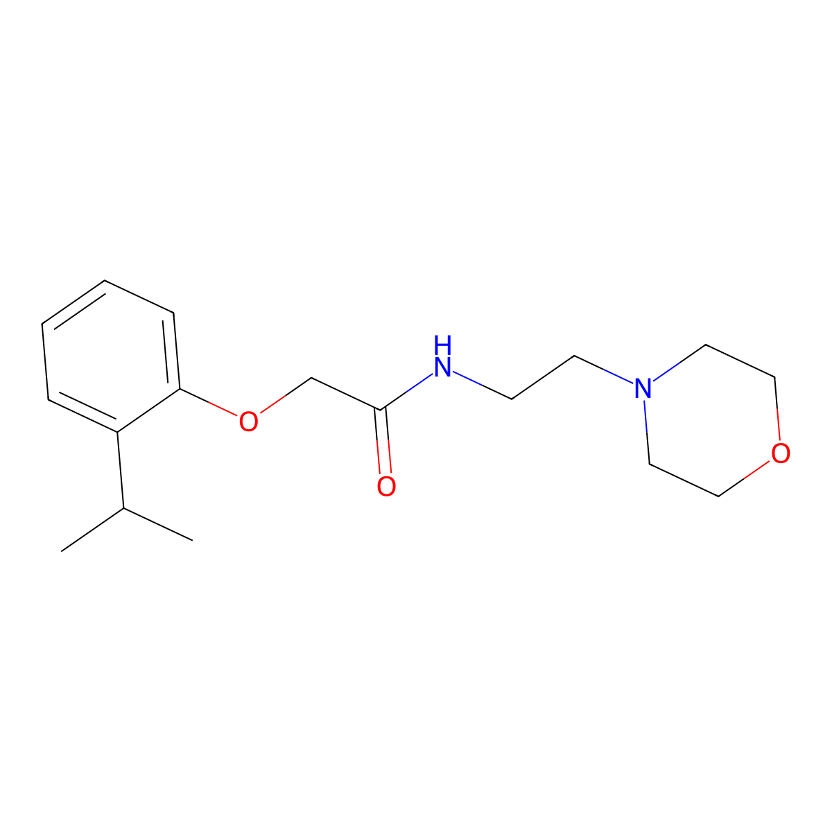 N-[2-(morpholin-4-yl)ethyl]-2-[2-(propan-2-yl)phenoxy]acetamide molecular structure, CAS 1050646-89-3