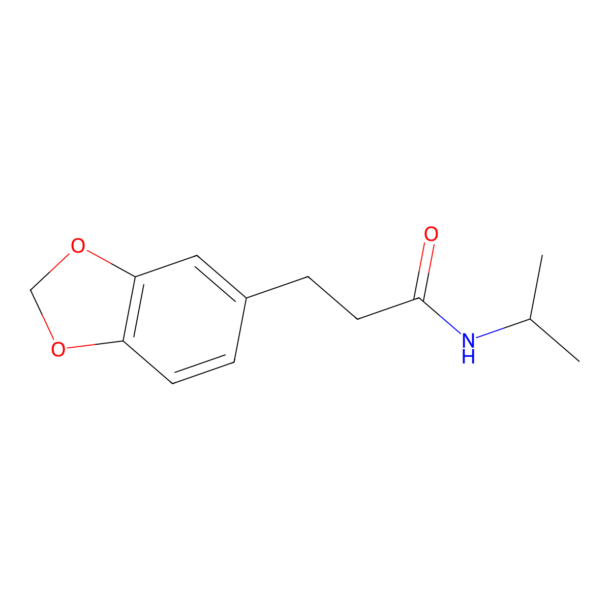 N-(1-Methylethyl)-1,3-benzodioxole-5-propanamide molecular structure, CAS 105072-36-4