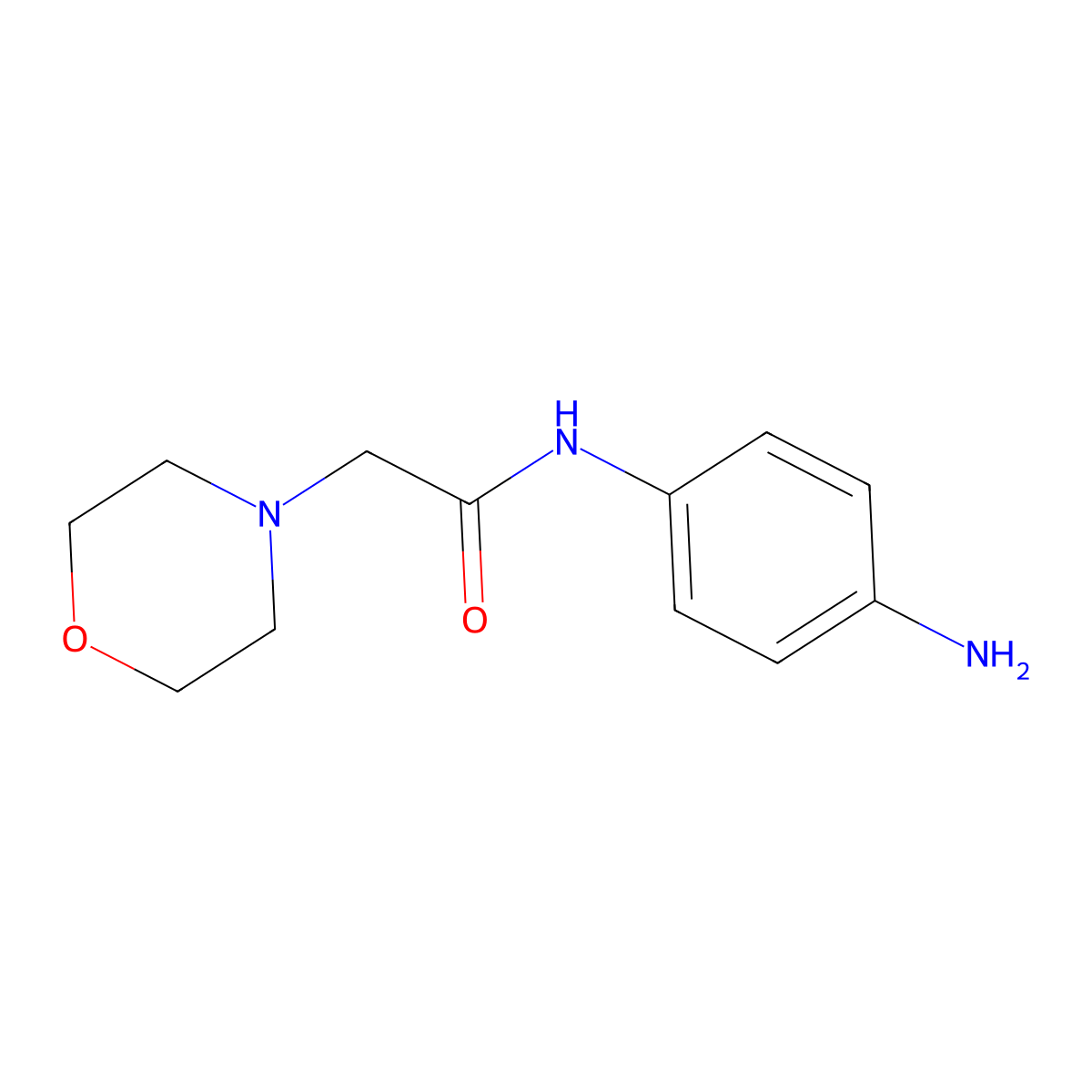 N-(4-aminophenyl)-2-(morpholin-4-yl)acetamide molecular structure, CAS 105076-76-4