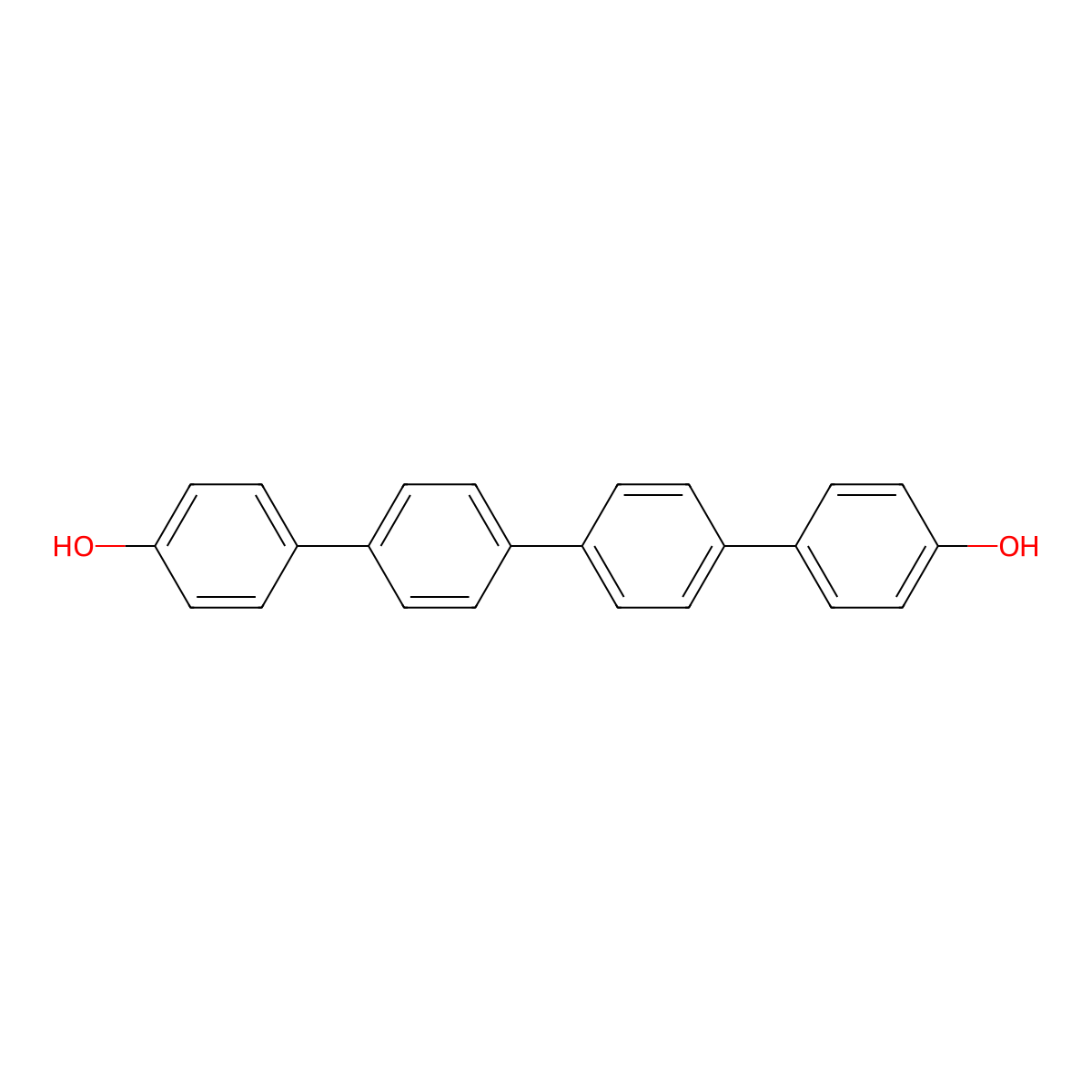 4,4'''-Dihydroxy-p-quaterphenyl molecular structure, CAS 10508-41-5