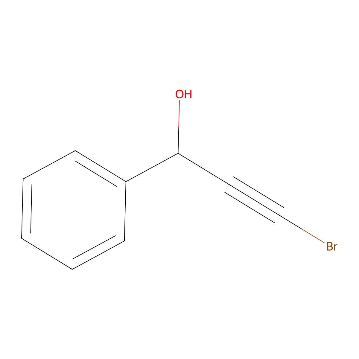 3-Bromo-1-phenylprop-2-yn-1-ol molecular structure, CAS 10508-57-3