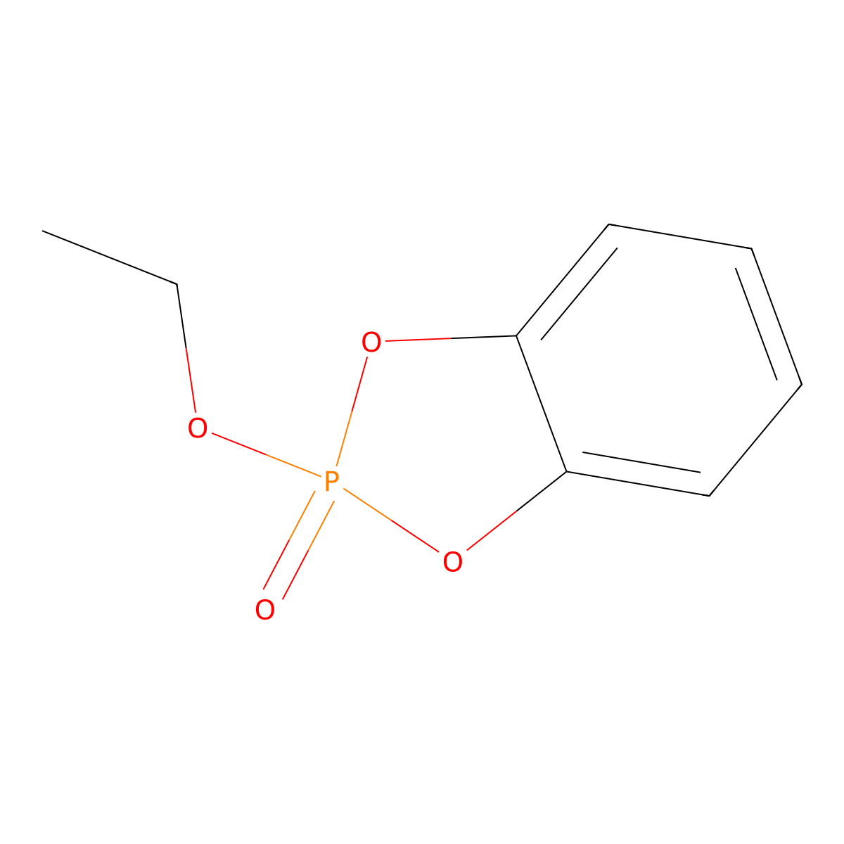 1,3,2-Benzodioxaphosphole,2-ethoxy-,2-oxide molecular structure, CAS 10508-76-6