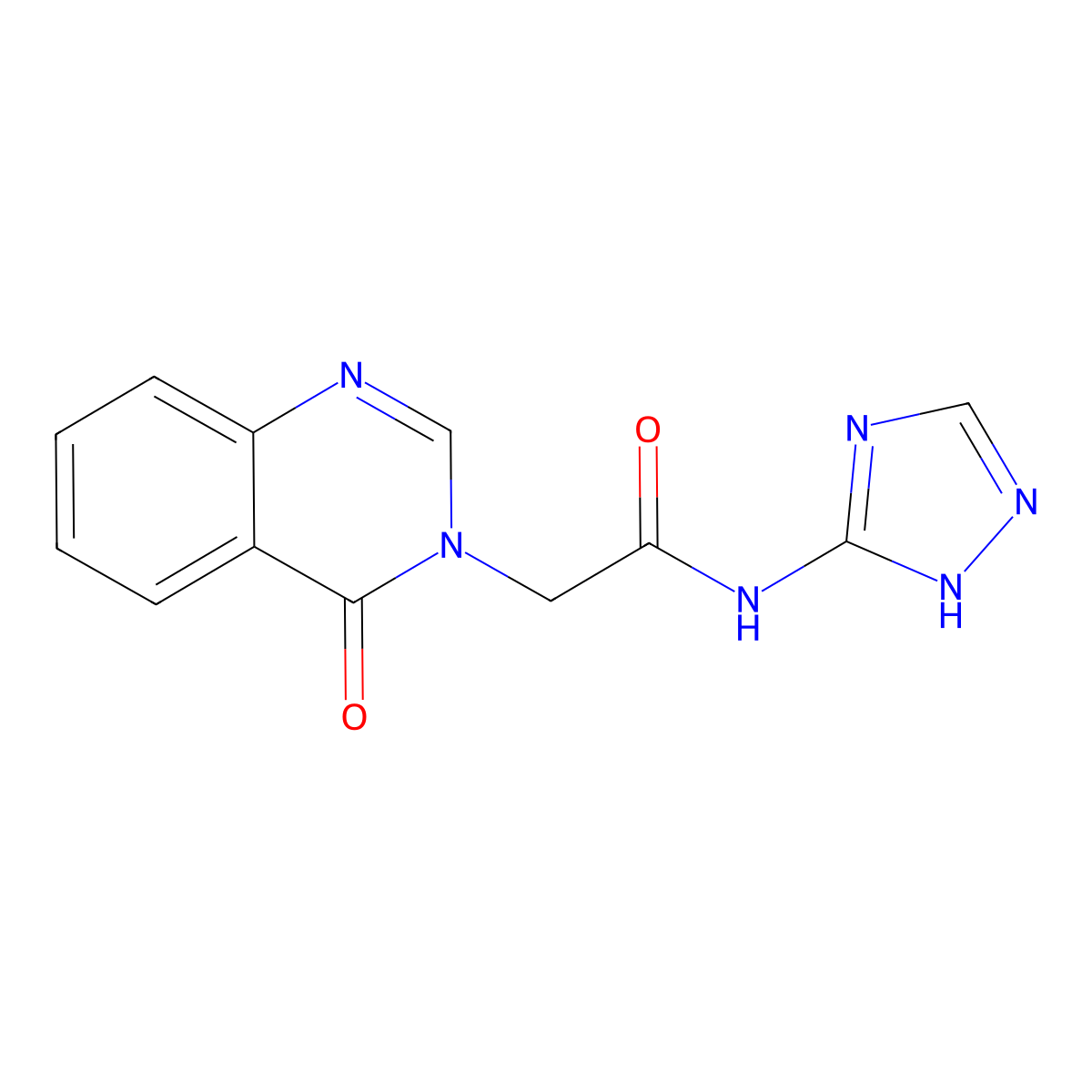 2-(4-oxoquinazolin-3(4H)-yl)-N-(4H-1,2,4-triazol-3-yl)acetamide molecular structure, CAS 1050854-99-3
