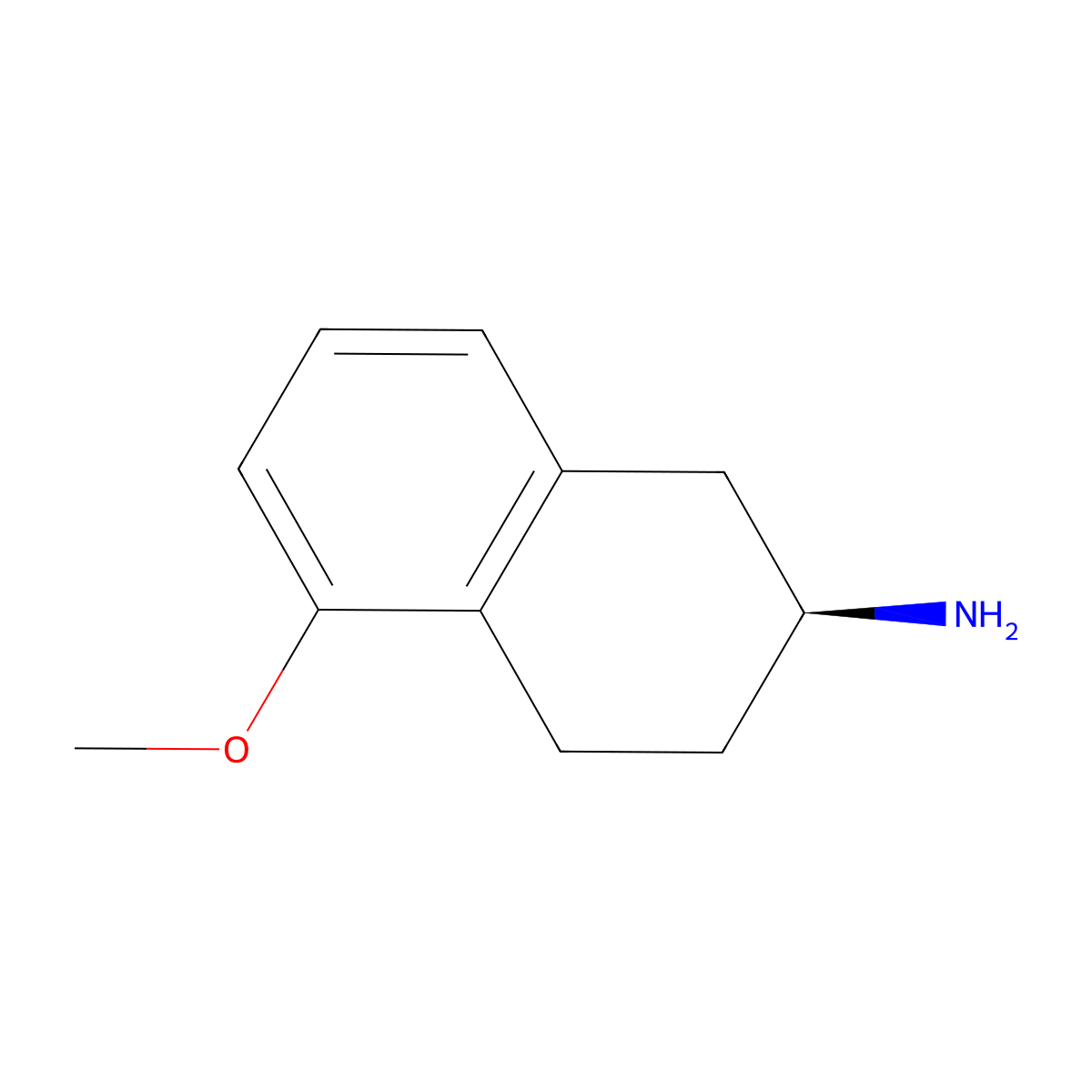 (2S)-5-Methoxy-1,2,3,4-tetrahydronaphthalen-2-amine molecular structure, CAS 105086-80-4