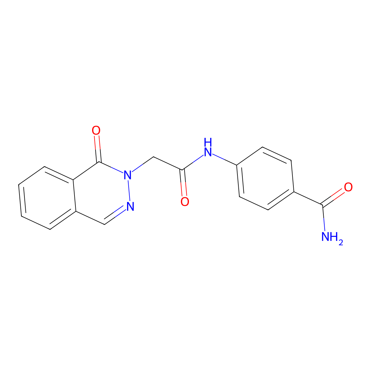 4-[[2-(1-Oxophthalazin-2-yl)acetyl]amino]benzamide molecular structure, CAS 1050860-20-2
