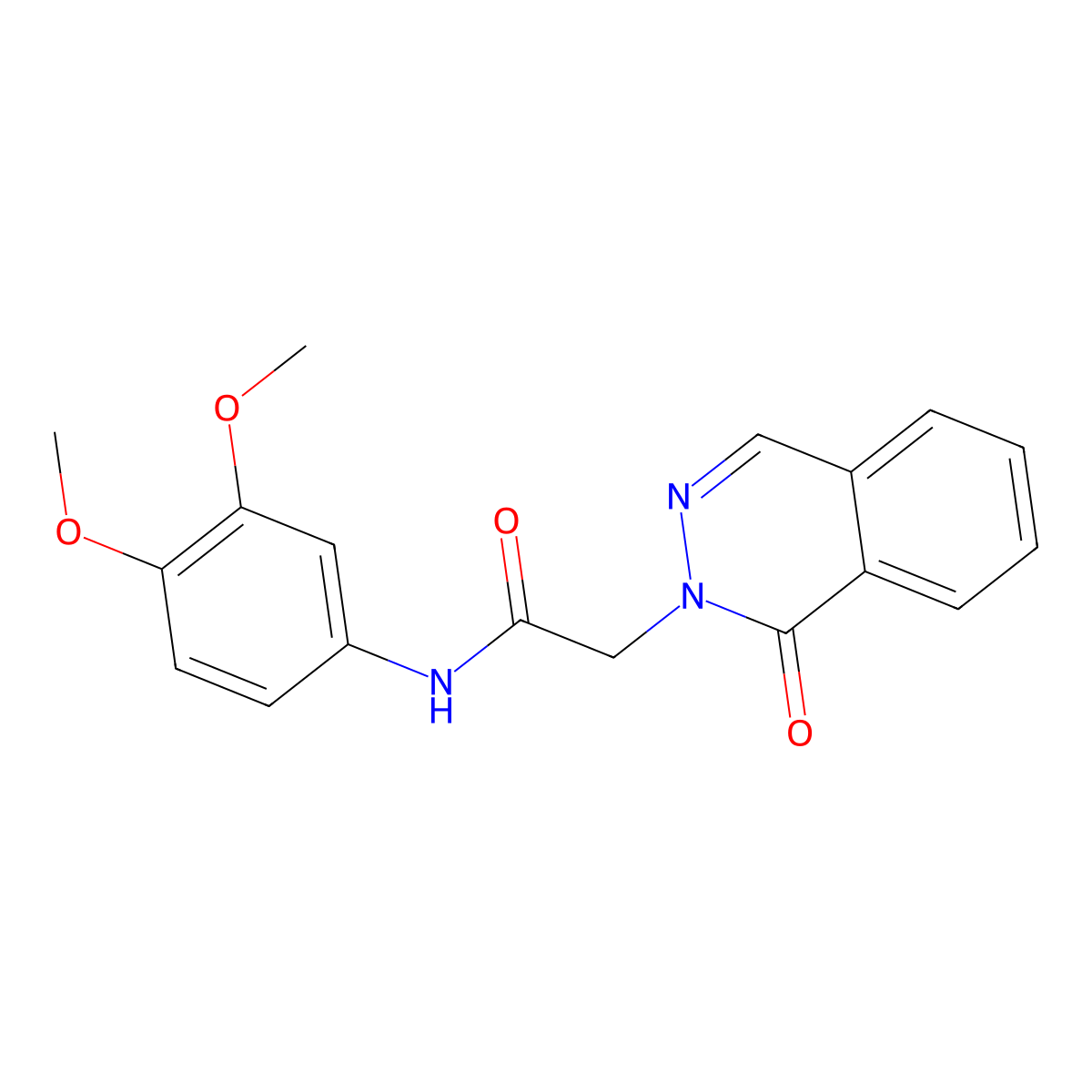 N-(3,4-dimethoxyphenyl)-2-(1-oxophthalazin-2(1H)-yl)acetamide molecular structure, CAS 1050860-25-7