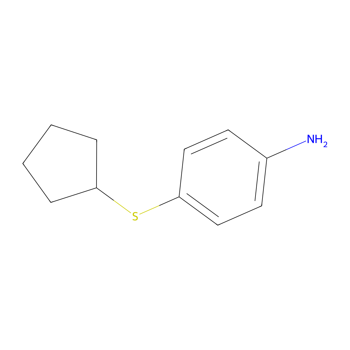 4-(Cyclopentylsulfanyl)aniline molecular structure, CAS 1050884-39-3