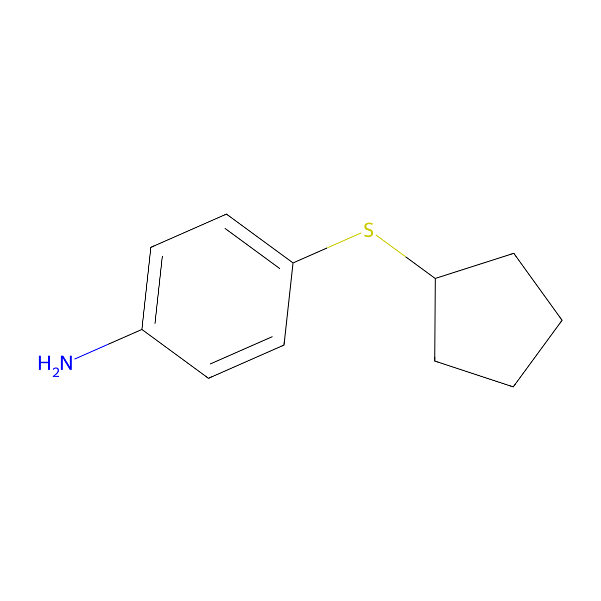 4-(Cyclopentylsulfanyl)aniline molecular structure, CAS 1050884-39-3