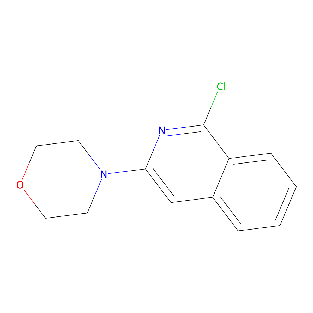 1-Chloro-3-(morpholin-4-yl)isoquinoline molecular structure, CAS 1050885-07-8