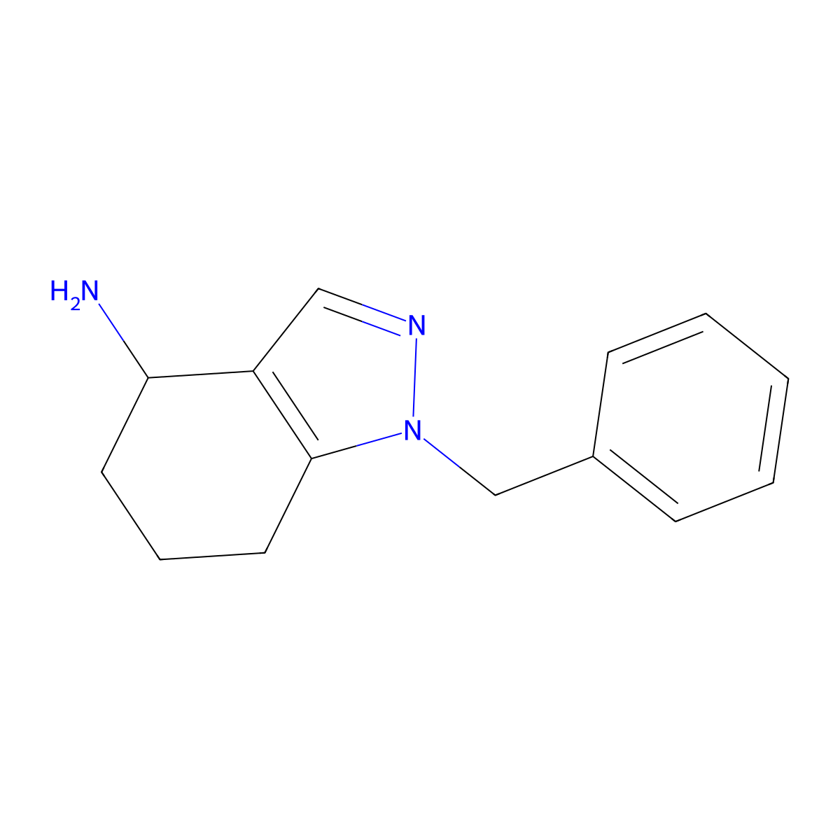 1-benzyl-4,5,6,7-tetrahydro-1H-indazol-4-amine molecular structure, CAS 1050885-51-2