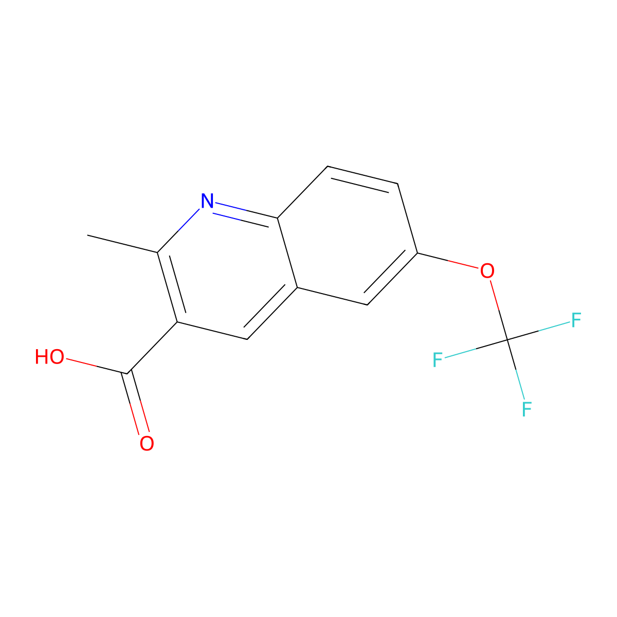 2-Methyl-6-(trifluoromethoxy)quinoline-3-carboxylic acid molecular structure, CAS 1050885-79-4