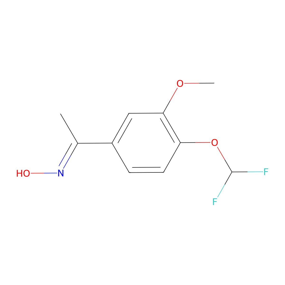 N-{1-[4-(difluoromethoxy)-3-methoxyphenyl]ethylidene}hydroxylamine molecular structure, CAS 1050886-21-9