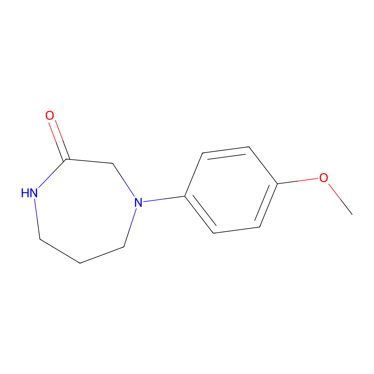 4-(4-Methoxyphenyl)-1,4-diazepan-2-one molecular structure, CAS 1050886-28-6