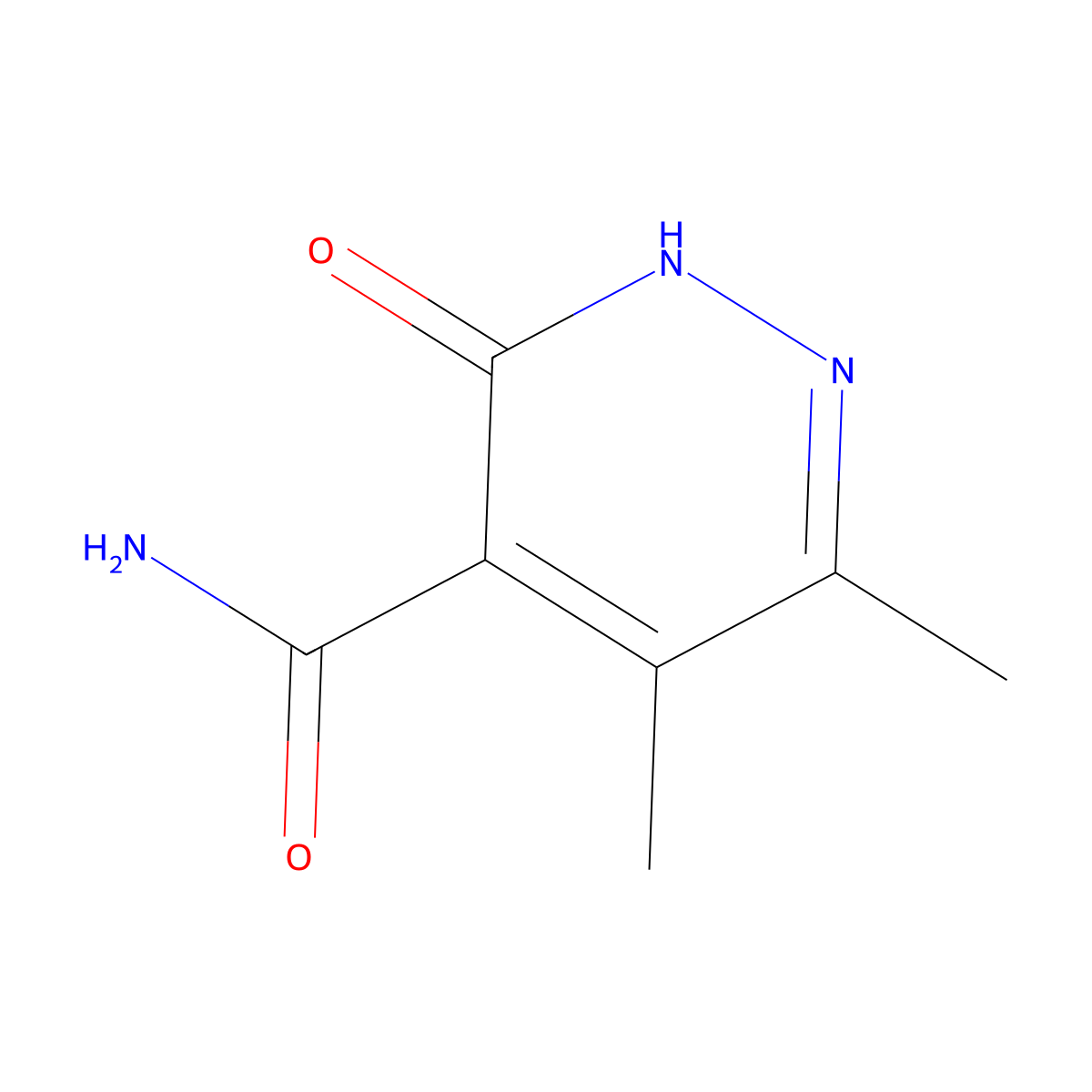 5,6-Dimethyl-3-oxo-2,3-dihydropyridazine-4-carboxamide molecular structure, CAS 1050886-35-5