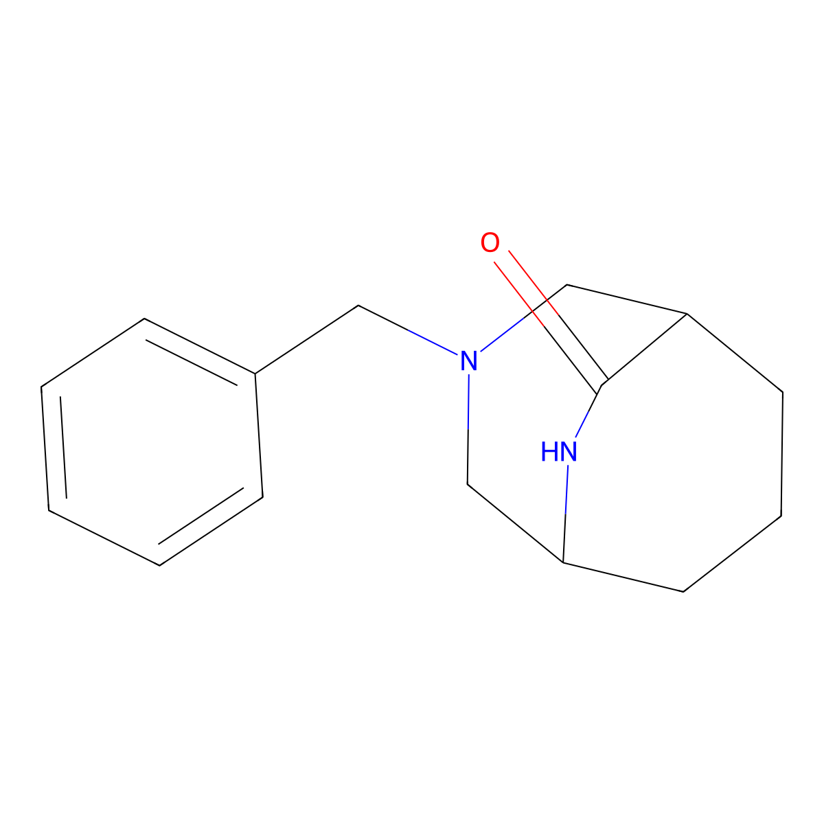 3-Benzyl-3,9-diazabicyclo[3.3.2]decan-10-one molecular structure, CAS 1050886-77-5