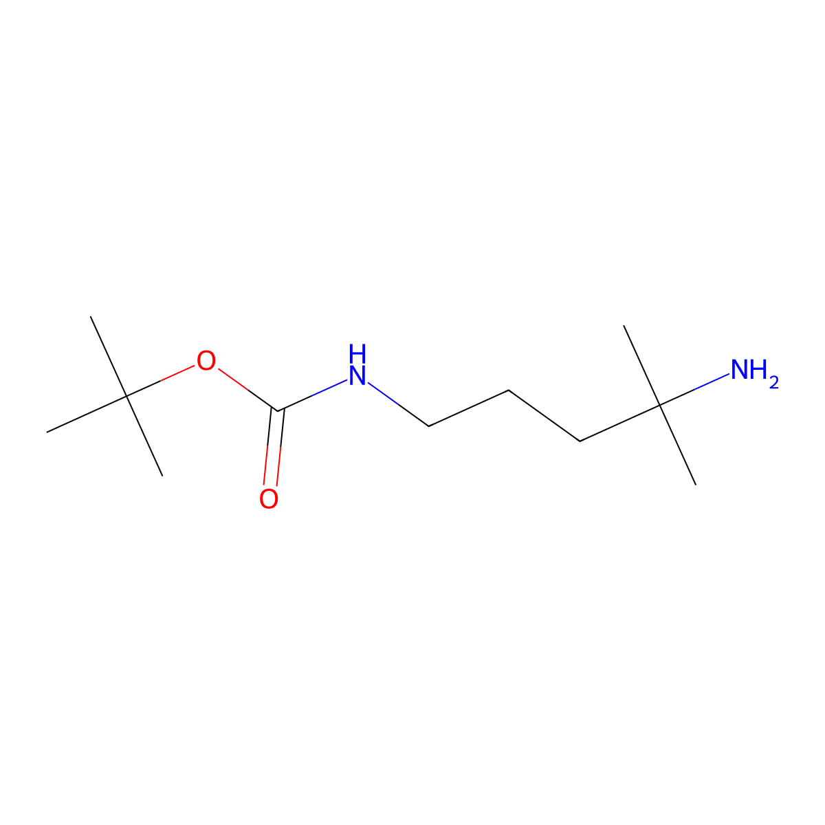 tert-butyl N-(4-amino-4-methylpentyl)carbamate molecular structure, CAS 105090-82-2