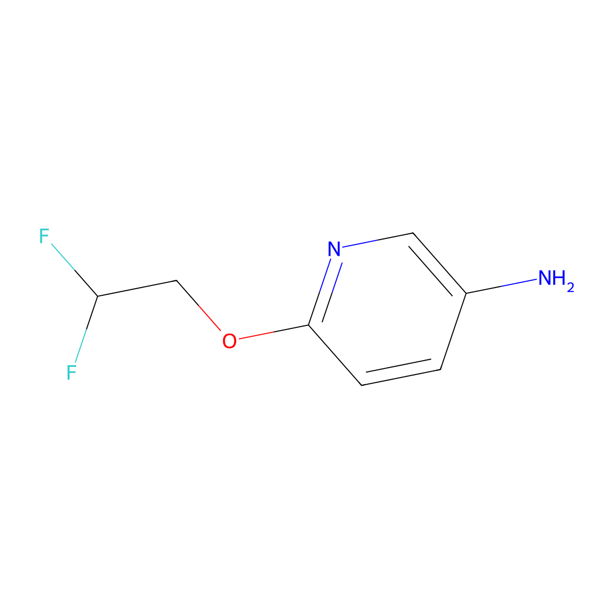 6-(2,2-Difluoroethoxy)pyridin-3-amine molecular structure, CAS 1050909-43-7