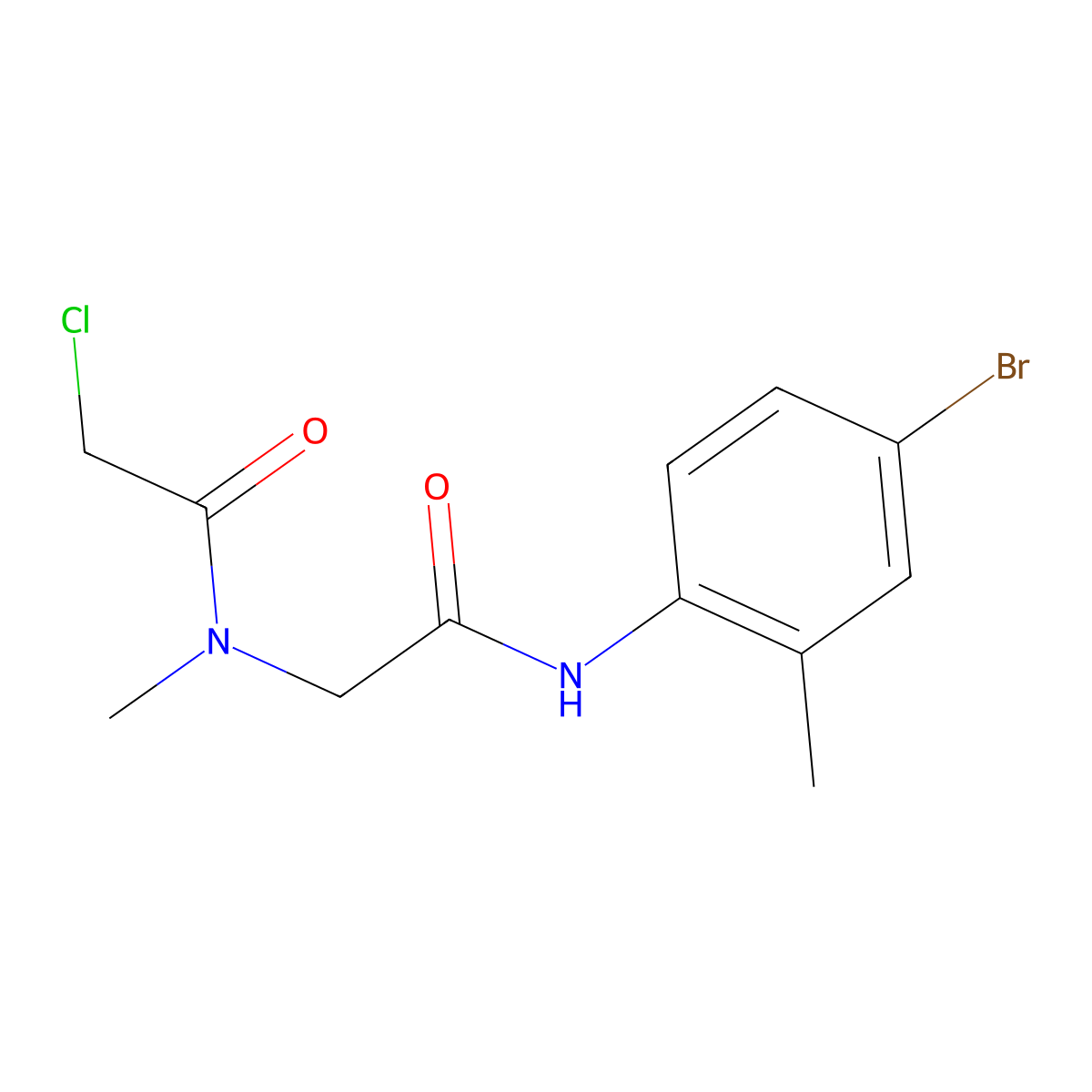 N-{[(4-bromo-2-methylphenyl)carbamoyl]methyl}-2-chloro-N-methylacetamide molecular structure, CAS 1050909-49-3