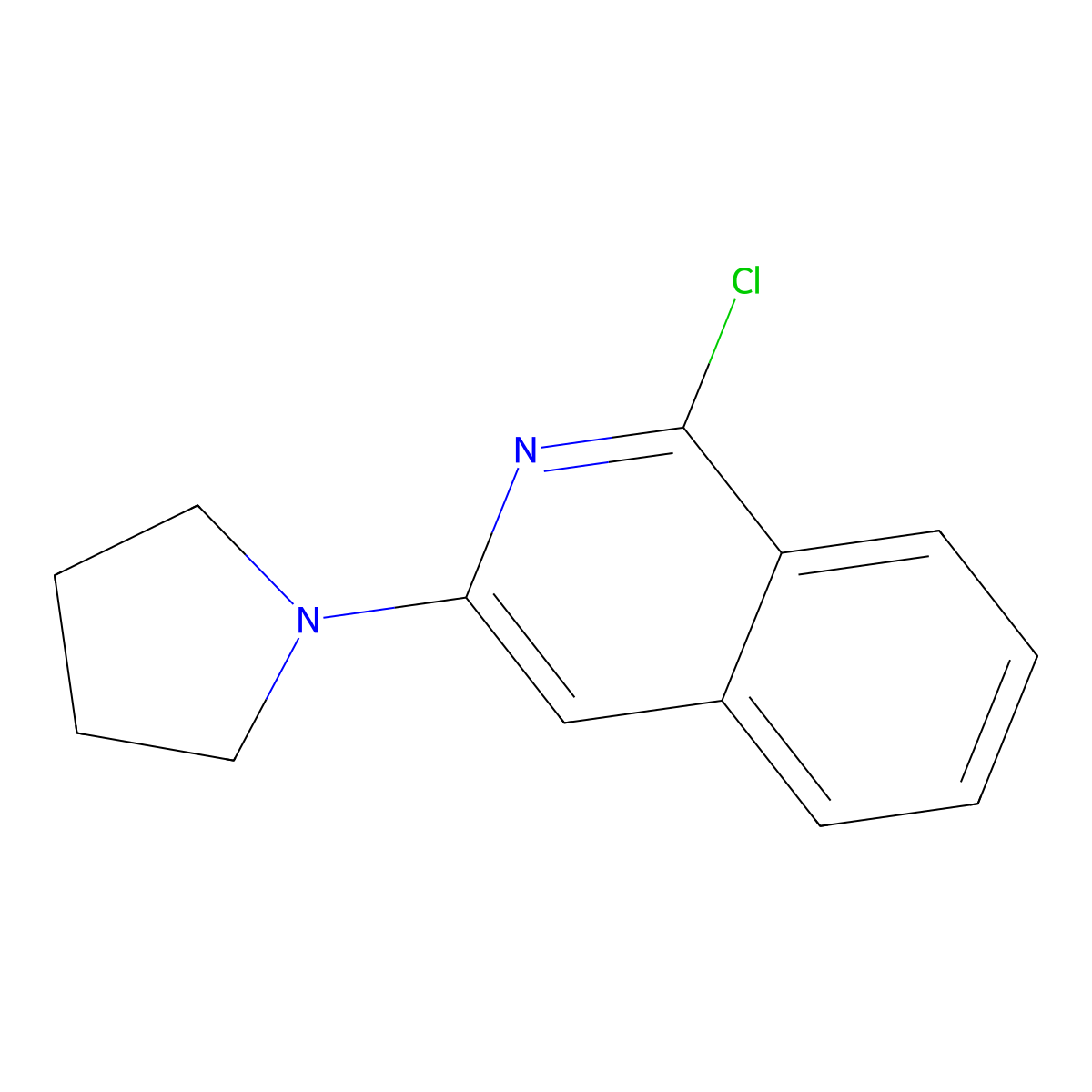 1-Chloro-3-(pyrrolidin-1-yl)isoquinoline molecular structure, CAS 1050909-85-7