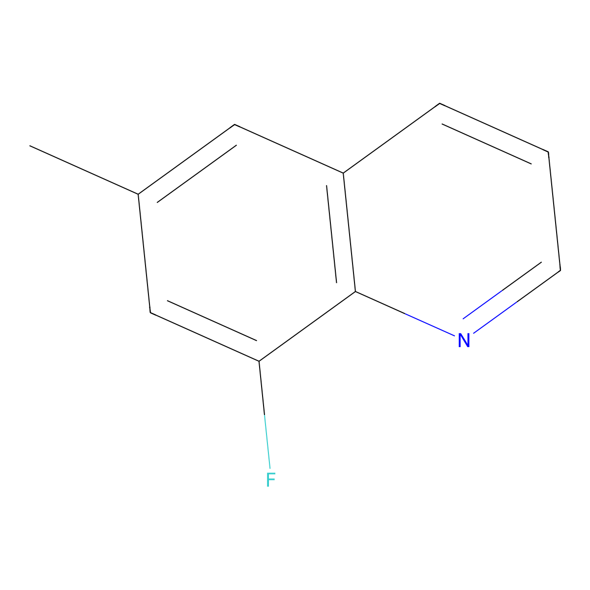 8-Fluoro-6-methylquinoline molecular structure, CAS 1050910-73-0