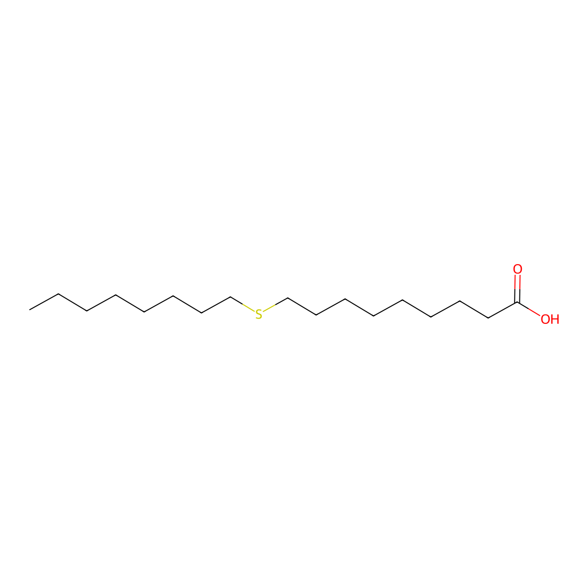 10-Thiastearic acid molecular structure, CAS 105099-89-6