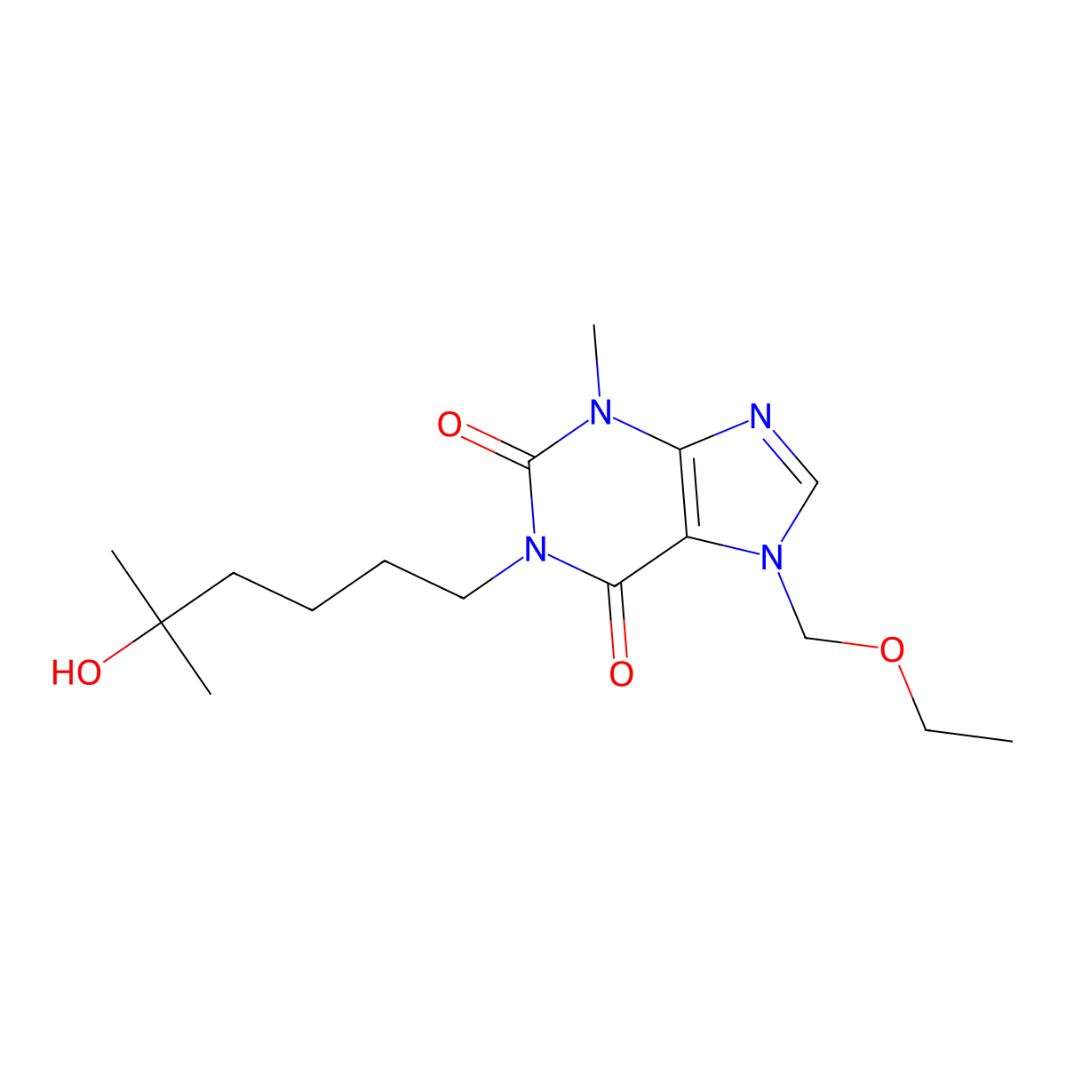 Torbafylline molecular structure, CAS 105102-21-4