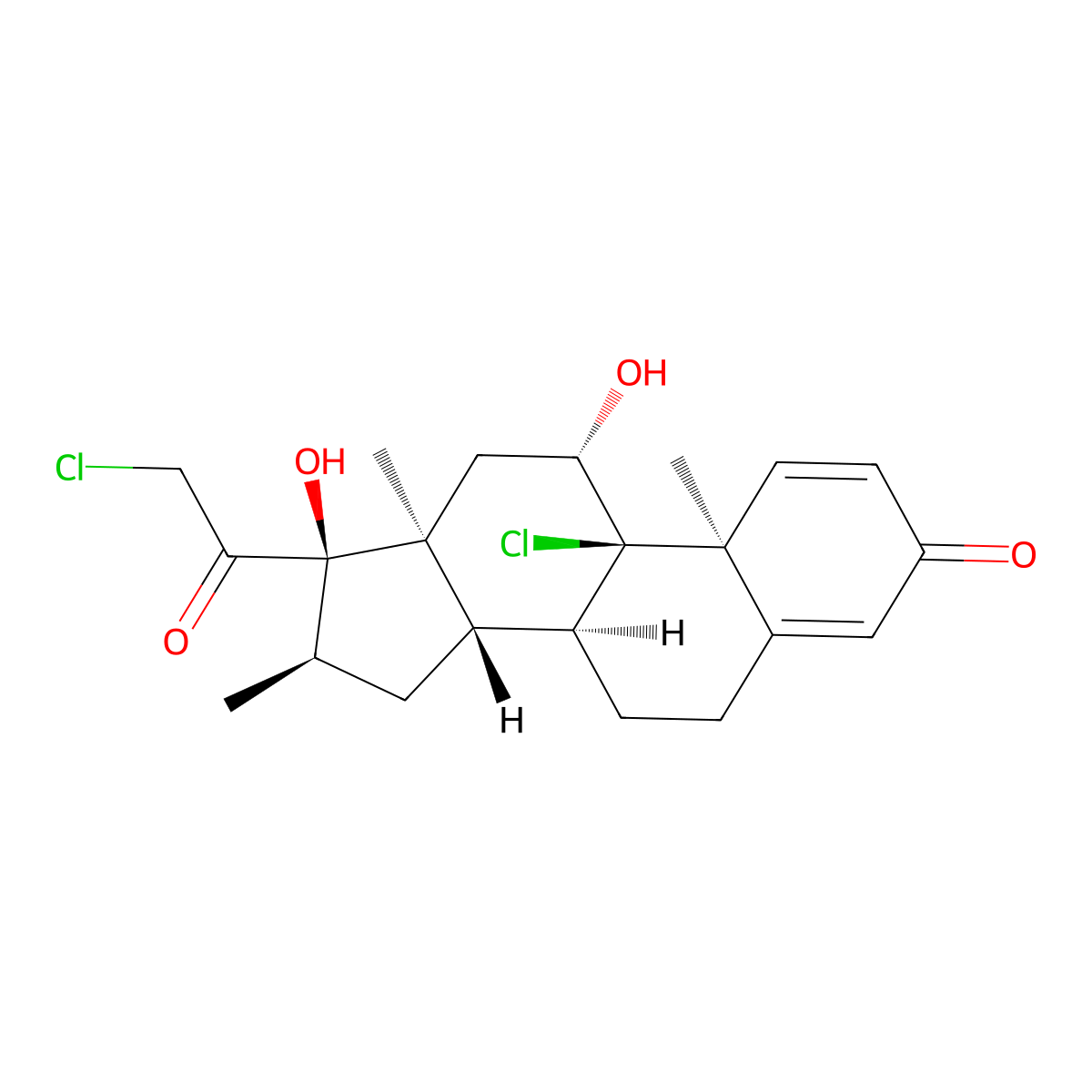 Mometasone molecular structure, CAS 105102-22-5