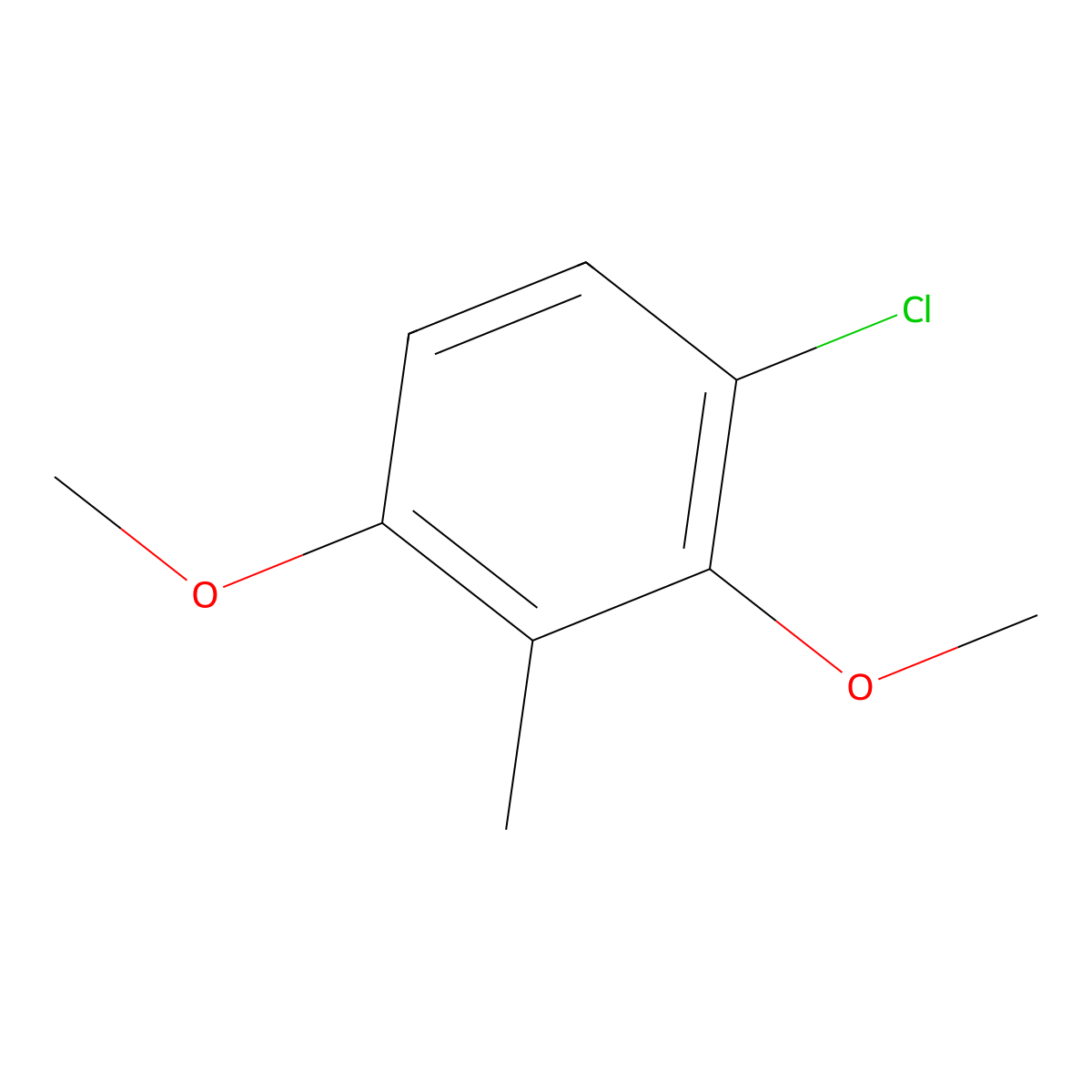 1-Chloro-2,4-dimethoxy-3-methylbenzene molecular structure, CAS 105103-98-8