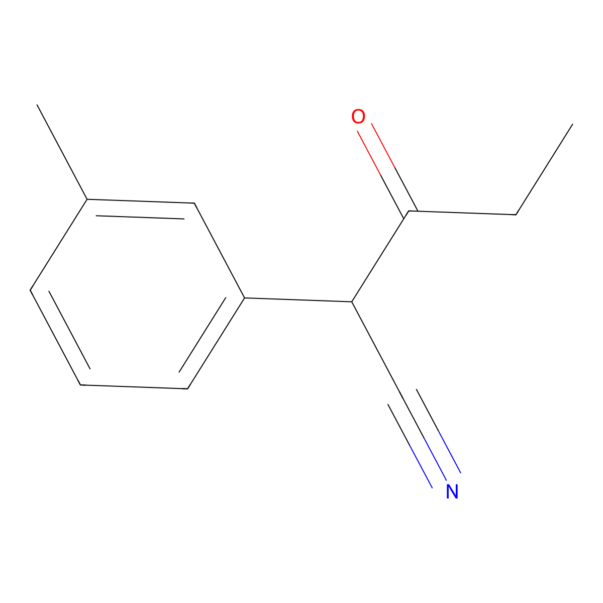 2-(3-Methylphenyl)-3-oxopentanenitrile molecular structure, CAS 105104-81-2