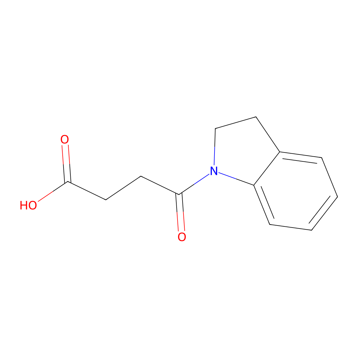 4-(2,3-Dihydro-indol-1-yl)-4-oxo-butyric acid molecular structure, CAS 105105-00-8