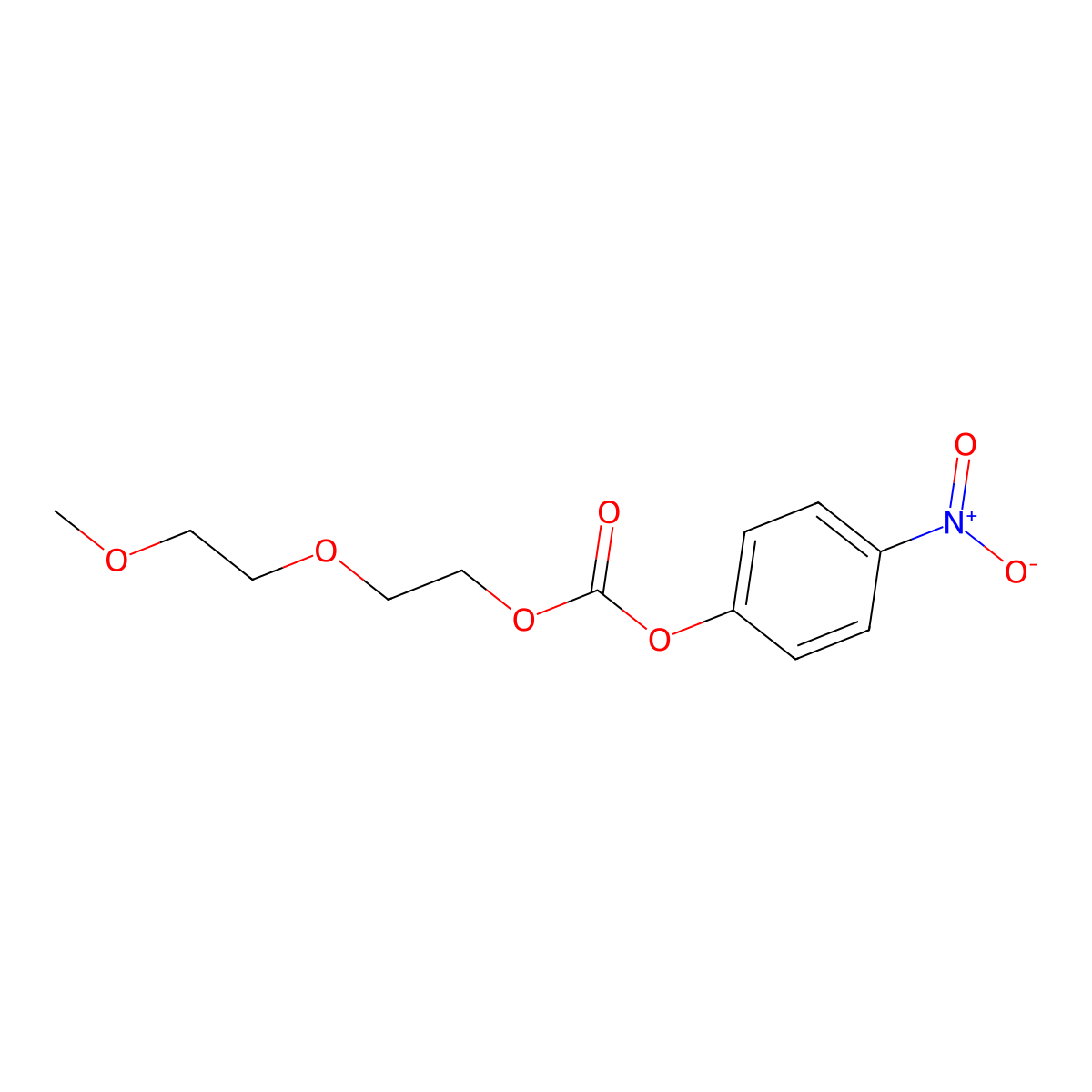 m-PEG2-4-nitrophenyl carbonate molecular structure, CAS 105108-59-6