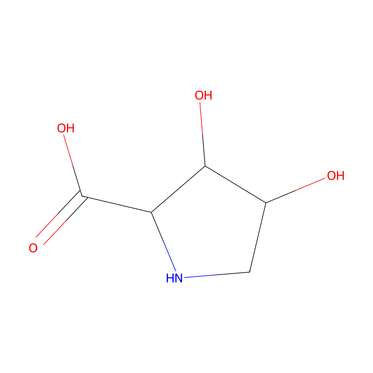 (2R,3S,4R)-3,4-Dihydroxypyrrolidine-2-carboxylic acid molecular structure, CAS 105118-17-0