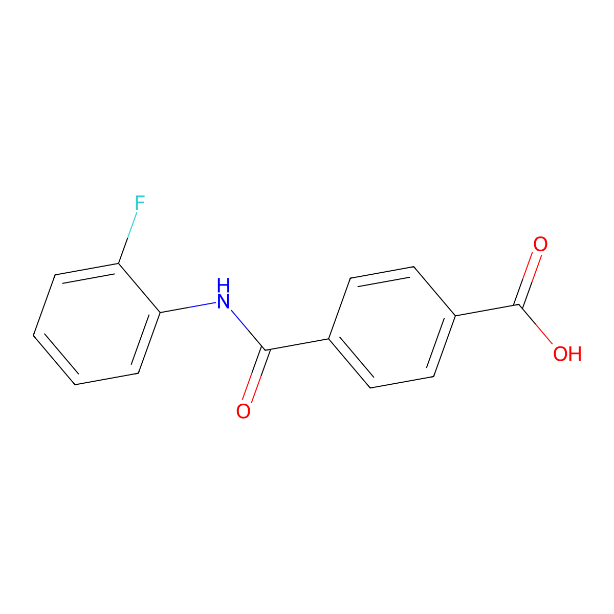 4-((2-Fluorophenyl)carbamoyl)benzoic acid molecular structure, CAS 1051184-64-5
