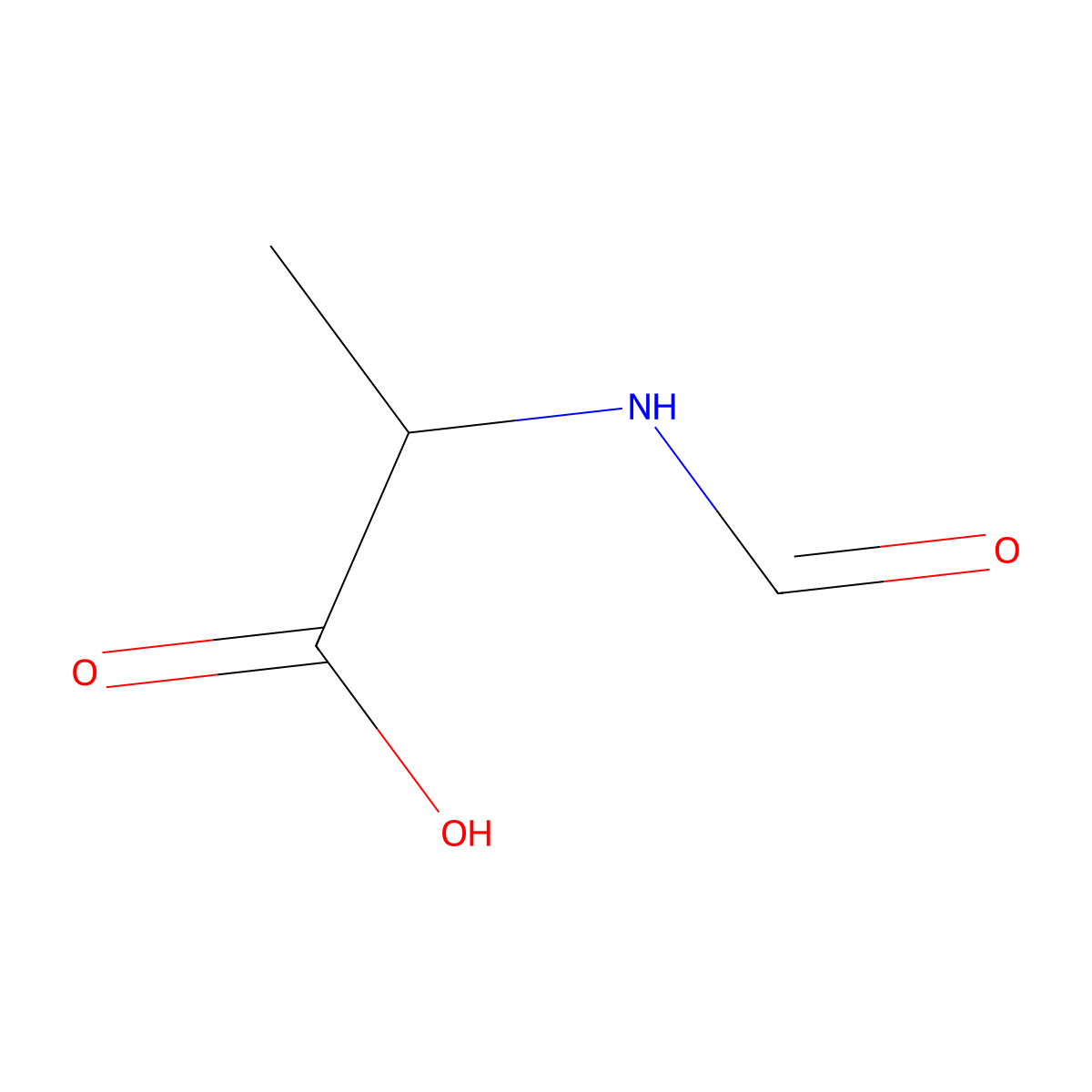 N-Formylalanine molecular structure, CAS 10512-86-4
