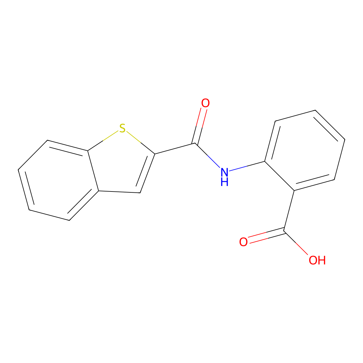 2-(Benzothiophene-2-carbonylamino)benzoic acid molecular structure, CAS 1051210-59-3