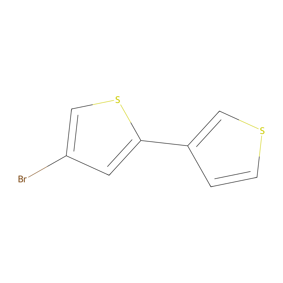 4-Bromo-2-thiophen-3-ylthiophene molecular structure, CAS 105124-99-0