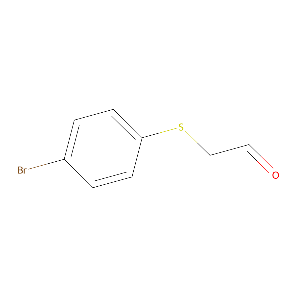 2-[(4-Bromophenyl)sulfanyl]acetaldehyde molecular structure, CAS 105126-89-4