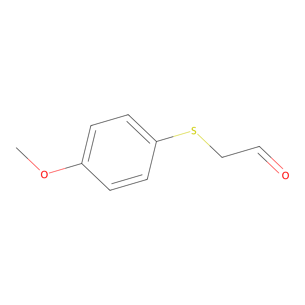 2-((4-Methoxyphenyl)thio)acetaldehyde molecular structure, CAS 105126-90-7