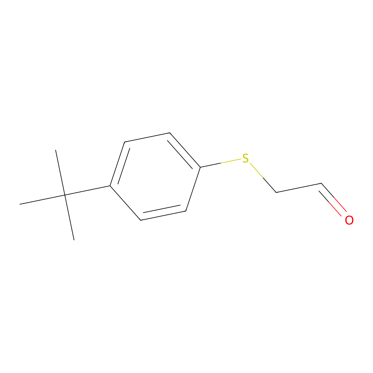 2-((4-(Tert-butyl)phenyl)thio)acetaldehyde molecular structure, CAS 105126-93-0