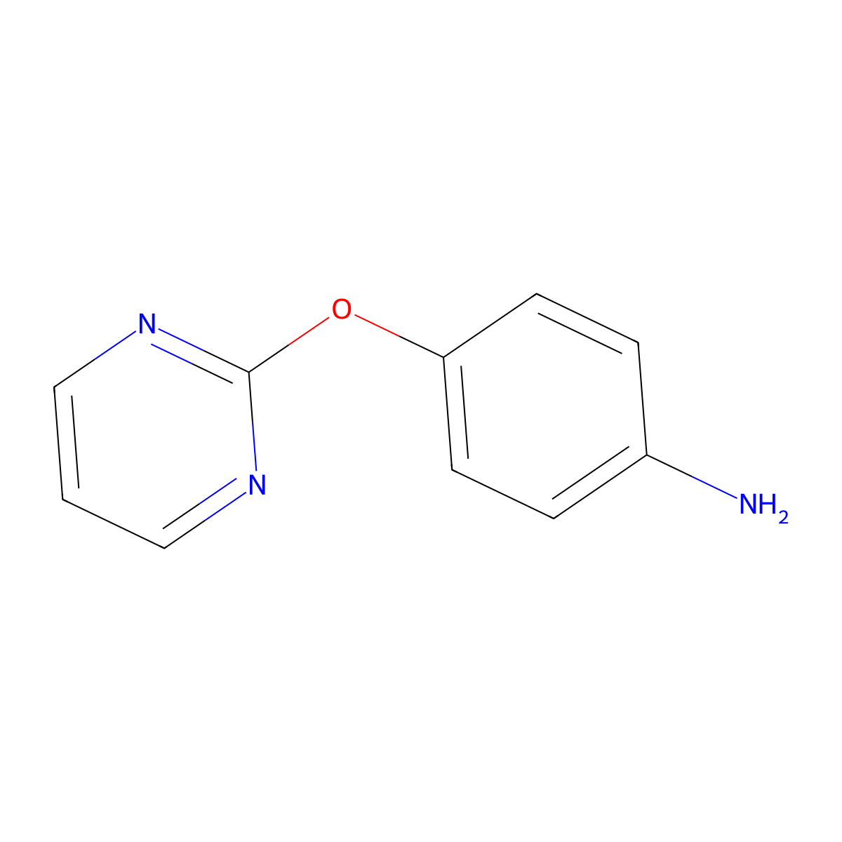 4-(Pyrimidin-2-yloxy)aniline molecular structure, CAS 105130-26-5